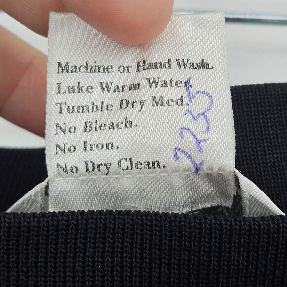 Misook Acrylic Knit Straight Leg Pants Black Women’s Size S High Rise Minimalist - Picture 5 of 9